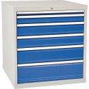 Schubladenschrank H1019xB1005xT736mm lichtgrau/signalblau...
