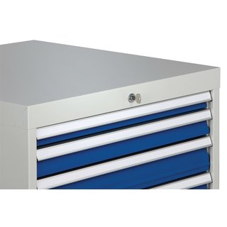 Schubladenschrank H1019xB1005xT736mm lichtgrau/anthrazitgrau 6 Schubl.Vollauszug