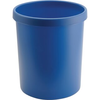 Papierkorb 30l H405xØ350 m.Griffrand Ku.blau