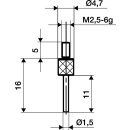 Messeins.D.1,5mm L.30mm Stift M2,5 STA z.Messuhren...