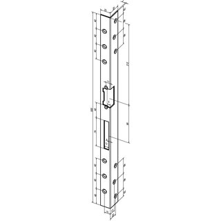 Sicherh.-Winkelschliebl.312 L.500mm S.3mm STA geschliffen verz.DIN R ASSA ABLOY