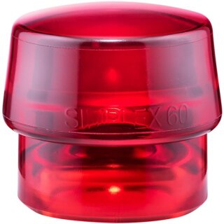 Schonhammerkopf SIMPLEX Kopf-Ø 60mm Plastik rot hart HALDER
