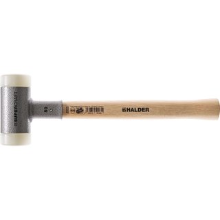 Schonhammer SUPERCRAFT L.365mm Kopf-D.45mm Hickory rckschlagfrei hart Nyl.wei