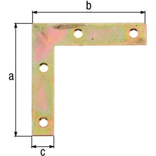 Mbelwinkel 75x75x12mm Stahl roh galv. gelb verz. GAH