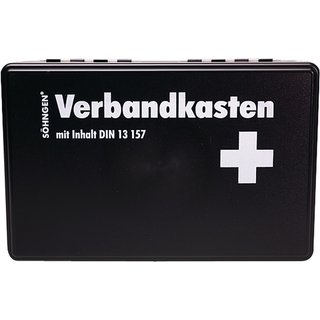 Betriebsverbandkasten kl. KIEL, DIN 13157, B260xH160xT80ca.mm schwarz SHNGEN