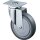 Lenkrolle D.125 Trgf.100kg m.Platte Gum.grau BS ROLLEN