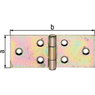 Tischband 32x101mm Stahl roh galv. gelb verz. GAH