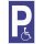Parkplatzbeschilderung Parken f.Behinderte L250xB400mm Ku.blau/weiß