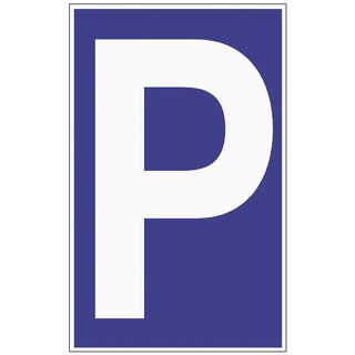 Parkplatzbeschilderung Parken L250xB400mm Ku.blau/wei