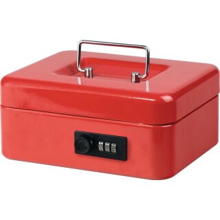 Geldkassette MONEY H90xB200xT160mm Gewicht 1kg Zahlenschloss rot BURG-WÄCHTER