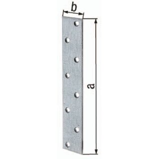 Flachverb. L.170mm B.30mm S.3mm STA sendzimirverzinkt Anz. Löcher 8 GAH