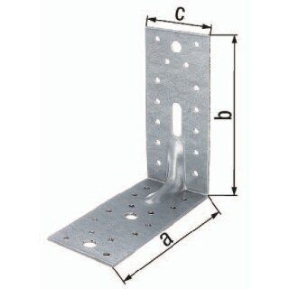 Schwerlast-Winkelverbinder ETA-8/165 150x150x65mm Anz.Löcher1/3/28 S.2,5mm GAH