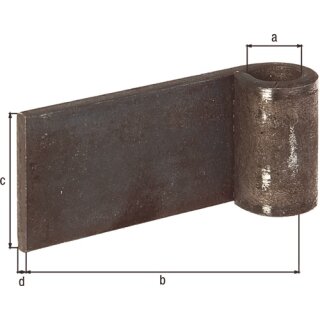 Anschweißband 13x80x40x5mm STA roh GAH