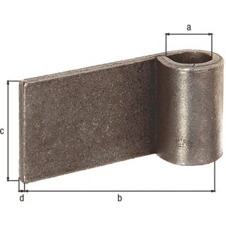 Anschweißband 16x75x45x5mm STA roh GAH