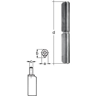 Profilrolle Band-L.100mm STA blk Stift-Ø 8mm GAH