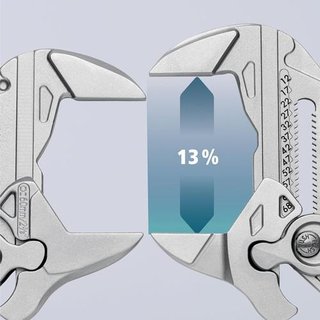 Zangenschlssel L.300mm Spann-W.60mm verchr.Ku.-berzug KNIPEX