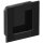Schiebetürmuschel 544.60 PA90 tiefschwarz glänzend quad.f.HLT L.60mm B.60mm HEWI