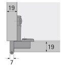 Grundscharnier Selekta Pro 2000 vorliegend,halb vorliegend Auflage 5,5mm vern.