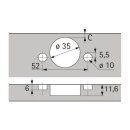 Weitwinkelscharnier Sensys 8657i THS 55 vern.HETTICH