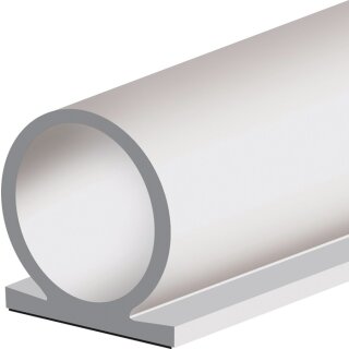 Türanschlagdg.Omega-Profil 137 L.25m B.8mm Silik.blk weiß ELLEN