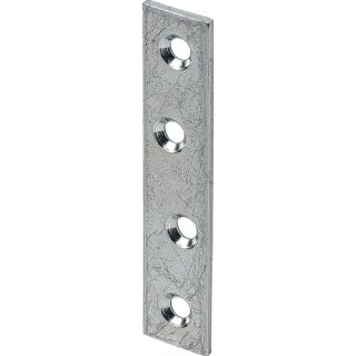 Verbindungsblech L.80mm B.15mm S.2mm STA blau verz.VORMANN