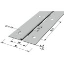 Stangenscharnier B.offen 40mm S.0,7mm 1800mm Fe vern.P...