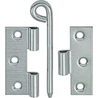 Kulissenscharnier H.70mm B.55mm S.3mm STA blau verz.geschlagen VORMANN