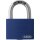 Zylindervorhangschloss T65AL/40 blau gl.Schlosskörper-B.43mm Alu.gl.