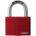 Zylindervorhangschloss T65AL/40 rot gl.Schlosskörper-B.43mm Alu.gl.