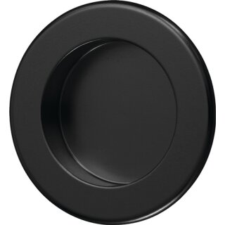 Muschelgr.Alu.schwarz pulv.rd.EL.-D.50mm HERMETA