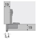 Grundscharnier Selekta Pro 2000 vorliegend,halb vorliegend Auflage 6,5mm vern.