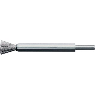 Pinselbürste D. 12 mm Schaft 6 mm Drahtstärke 0,3 mm Stahl 15000 min-¹ LESSMANN