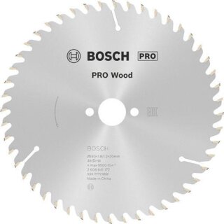 Kreissägeblatt Optiline Wood Außen-D. 160 mm Zähnezahl 48 WZ Bohrung 20 mm Schnittbreite 1,8 mm HM BOSCH