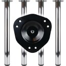 Tischbein-Set VA-Eff.80mm H.710mm Platten-Befestigung BMB
