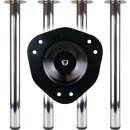 Tischbein-Set VA-Eff.80mm H.870mm Platten-Befestigung BMB