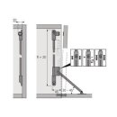 Klappenhalter Klassik D m.Magnet-Zuhaltung STA vern.re.L.290mm HETTICH