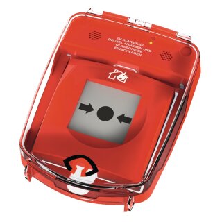 Schutzhaube e-Cover o.Öffnungsalarm z.Sicherung v.Druckknopfmeldern Ku.rot GFS