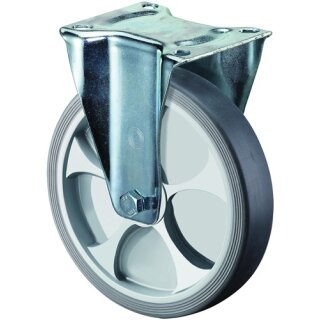 Bockrolle D.250mm Trgf.300kg thermopl.Ku.Platte L135xB110mm BS ROLLEN