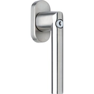 Fenstergriff VA Edelstahl 20-40mm Gehrungsform,verschließbar DENI