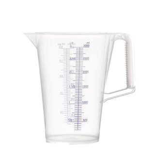 Messbecher 3l blau bedruckte Skala PP PRESSOL