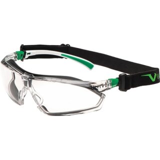 Schutzbrille 506 UP Hybrid EN 166,EN 170 Bügel weiß grün,Scheibe klar