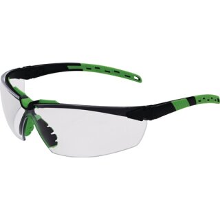 Schutzbrille Sprinter EN 166 EN 170 Bügel schwarz/grün,Scheibe klar PC PRO FIT