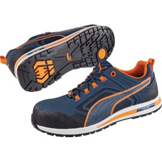 Sicherheitsschuh Crosstwist LOW Gr.42 blau/orange S3 HRO SRC EN20345 Leder PUMA