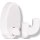 Doppelhaken 801.90.020 2 Hak.PA 99 reinweiß D.40mm A.31mm HEWI