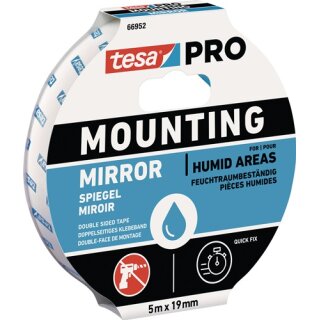 Montageband Mounting PRO Spiegel 66952 weiß L.5m B.19mm TESA