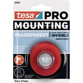 Montageband Mounting PRO Transparent 66965 transp.L.5m B.19mm TESA