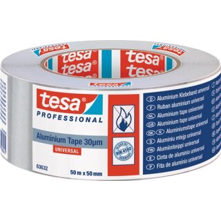 Aluminiumklebeband Univ.63632 m.Liner L.50m B.50mm Rl.TESA