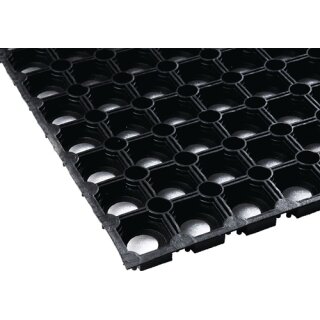 Gum.Ringmatte B.0,8m L.1,2m D.22mm schwarz NR/SBR o.Gewebeeinlage