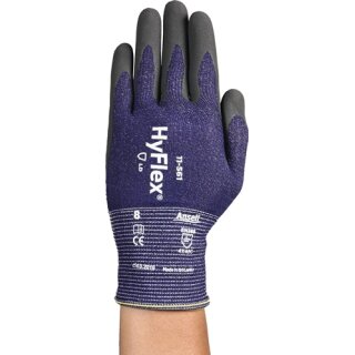 Schnittschutzhandschuhe HyFlex® 11-561 Gr.9 grau/blau EN 388 PSA II 12 PA