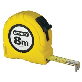 Taschenrollbandmaß L.8m B.25mm mm/cm EG II Kapsel Festst.STANLEY